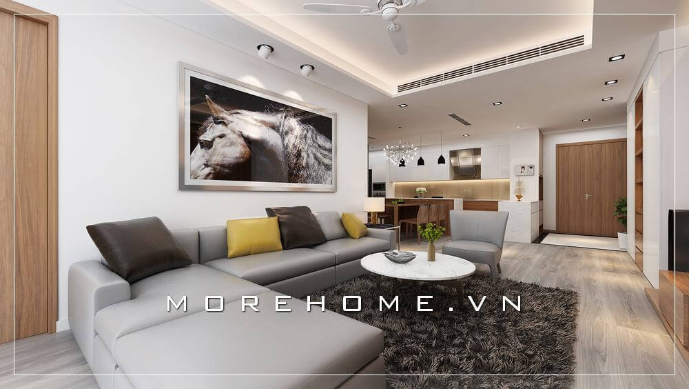 Thiết kế nội thất phòng khách chung cư đẹp hiện đại và sang trọng